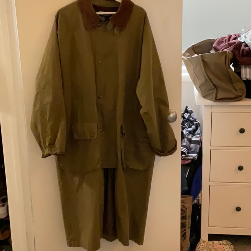 Polo by Ralph classic Trench coat with leg straps! Green in XL. NOT a waxed